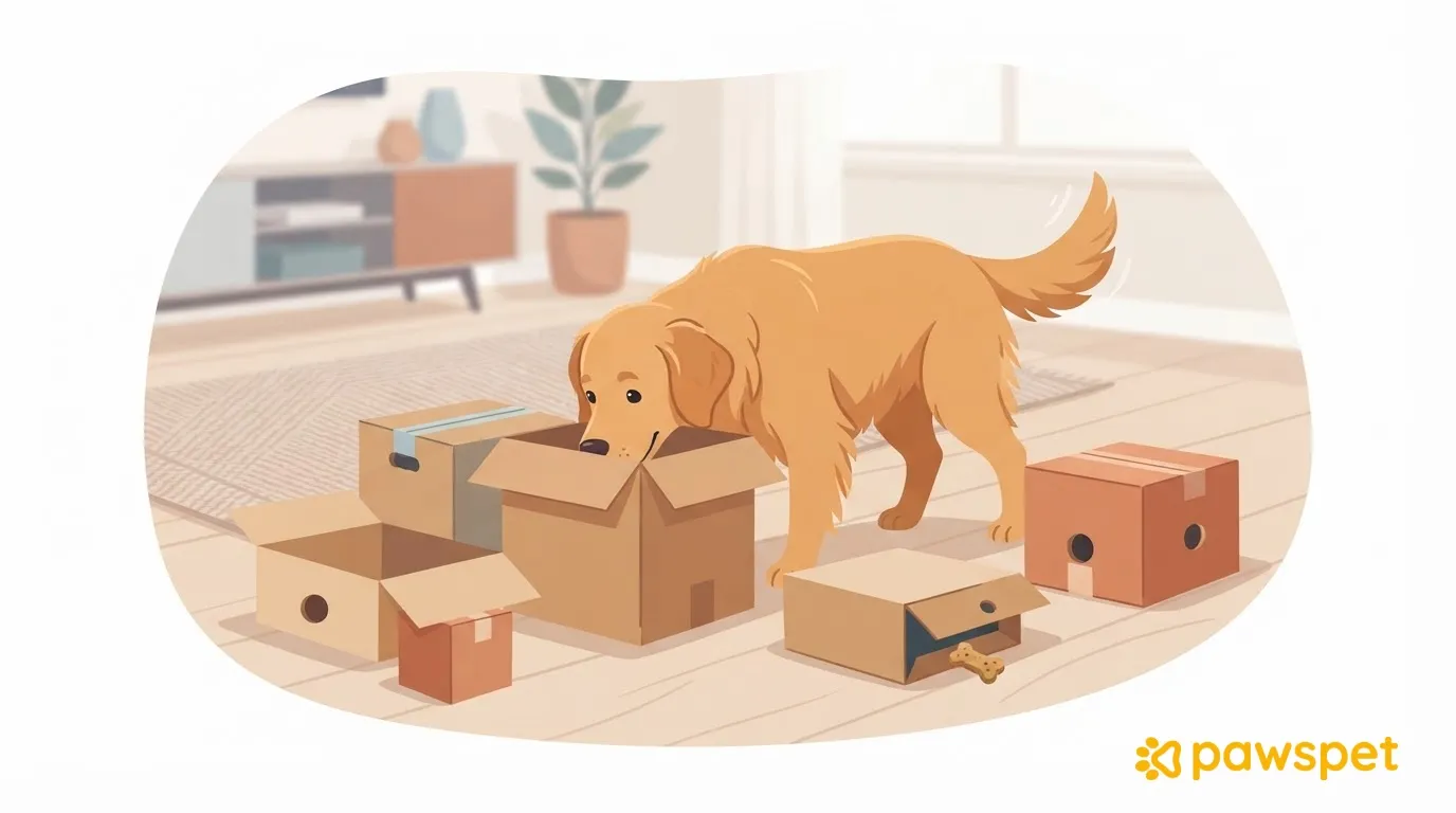 Box game for dogs: how to get started with indoor scent work