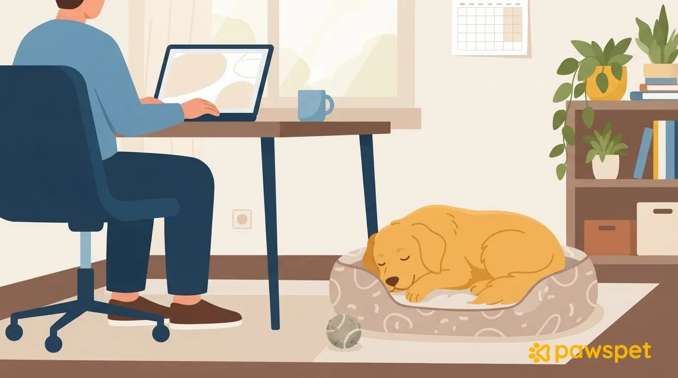 Working from home with your dog: how to organize breaks and rest throughout the day