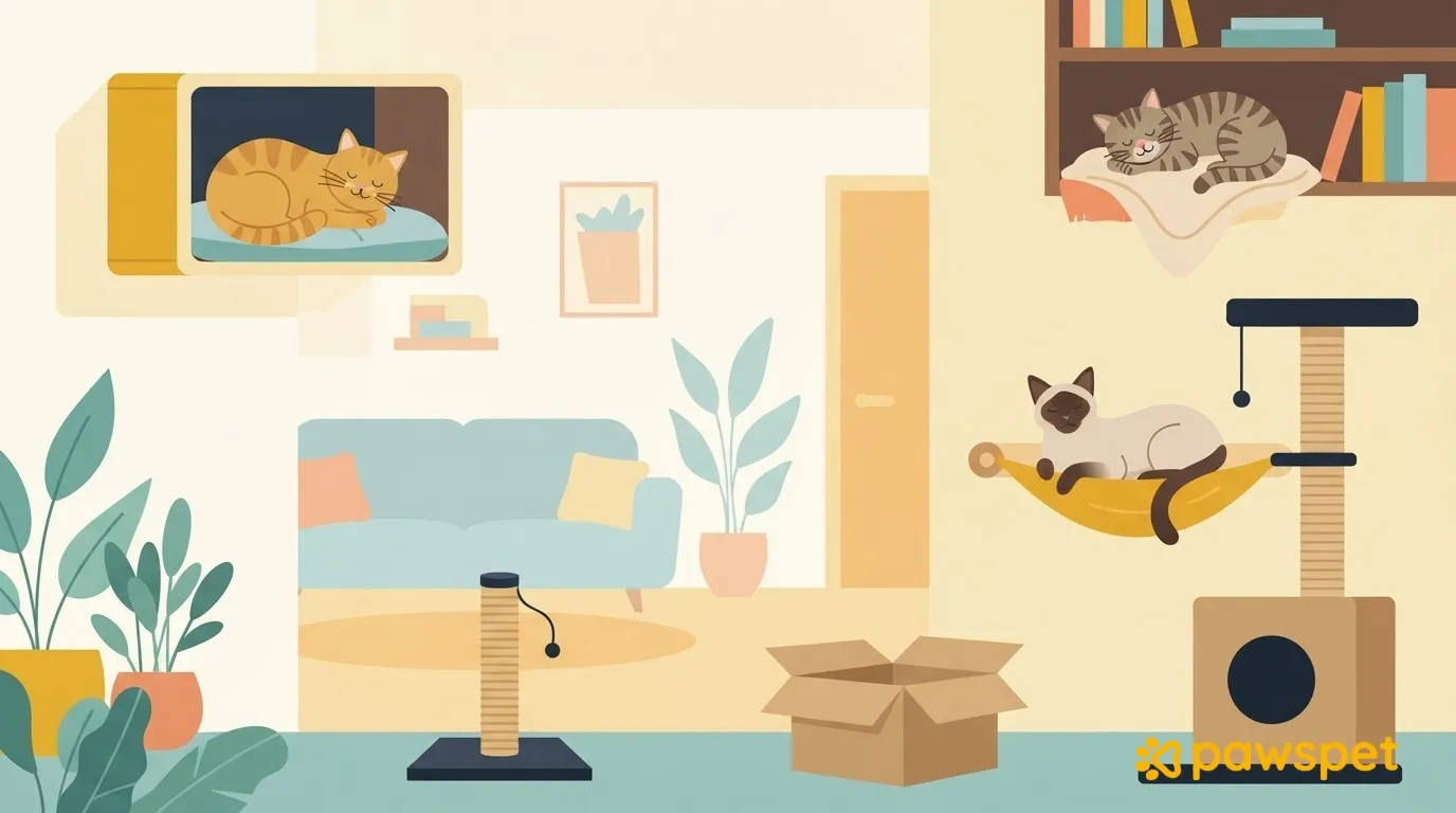 Multiple cats in an apartment: how to prevent disputes over resting spots