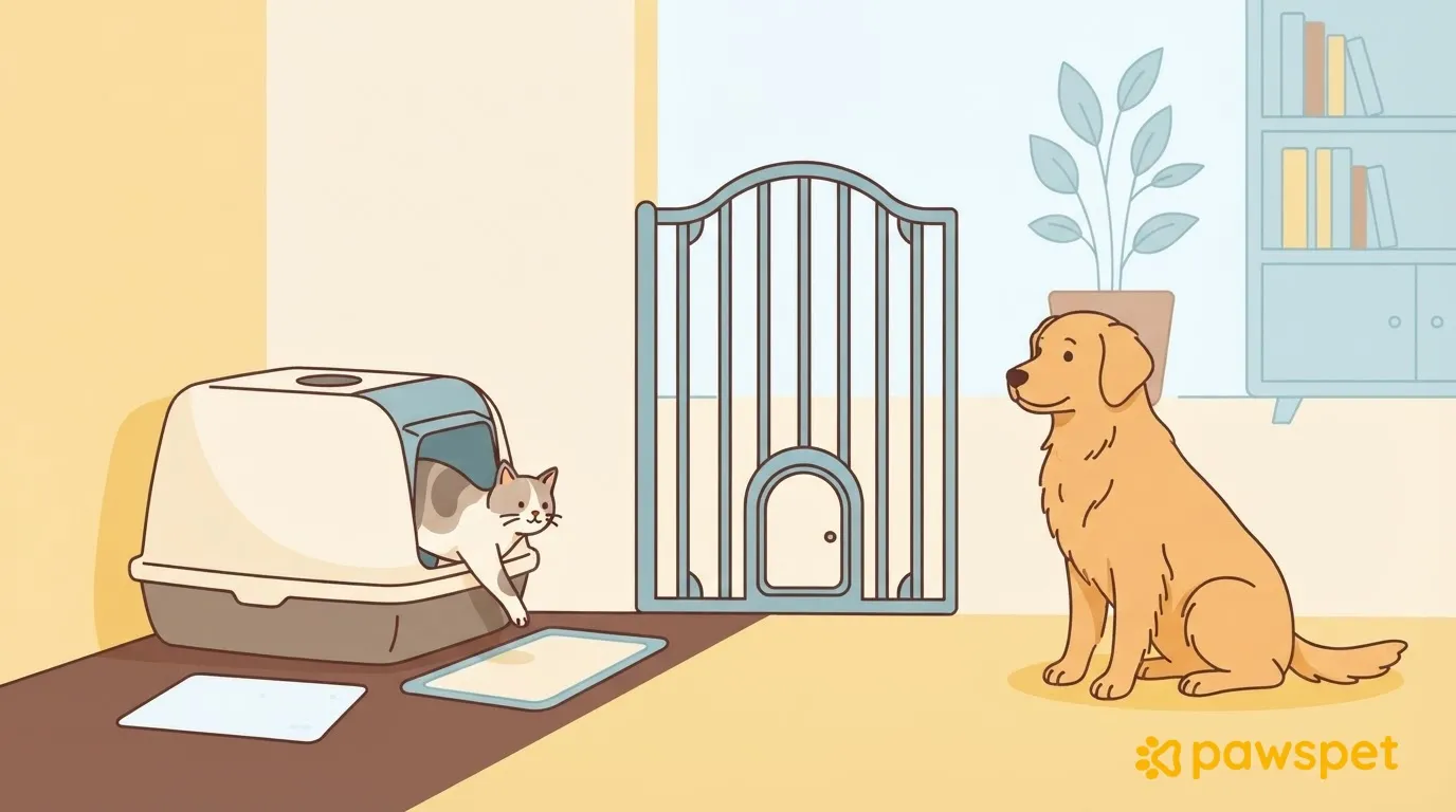 Cat Litter Box with a Dog at Home: How to Protect Access