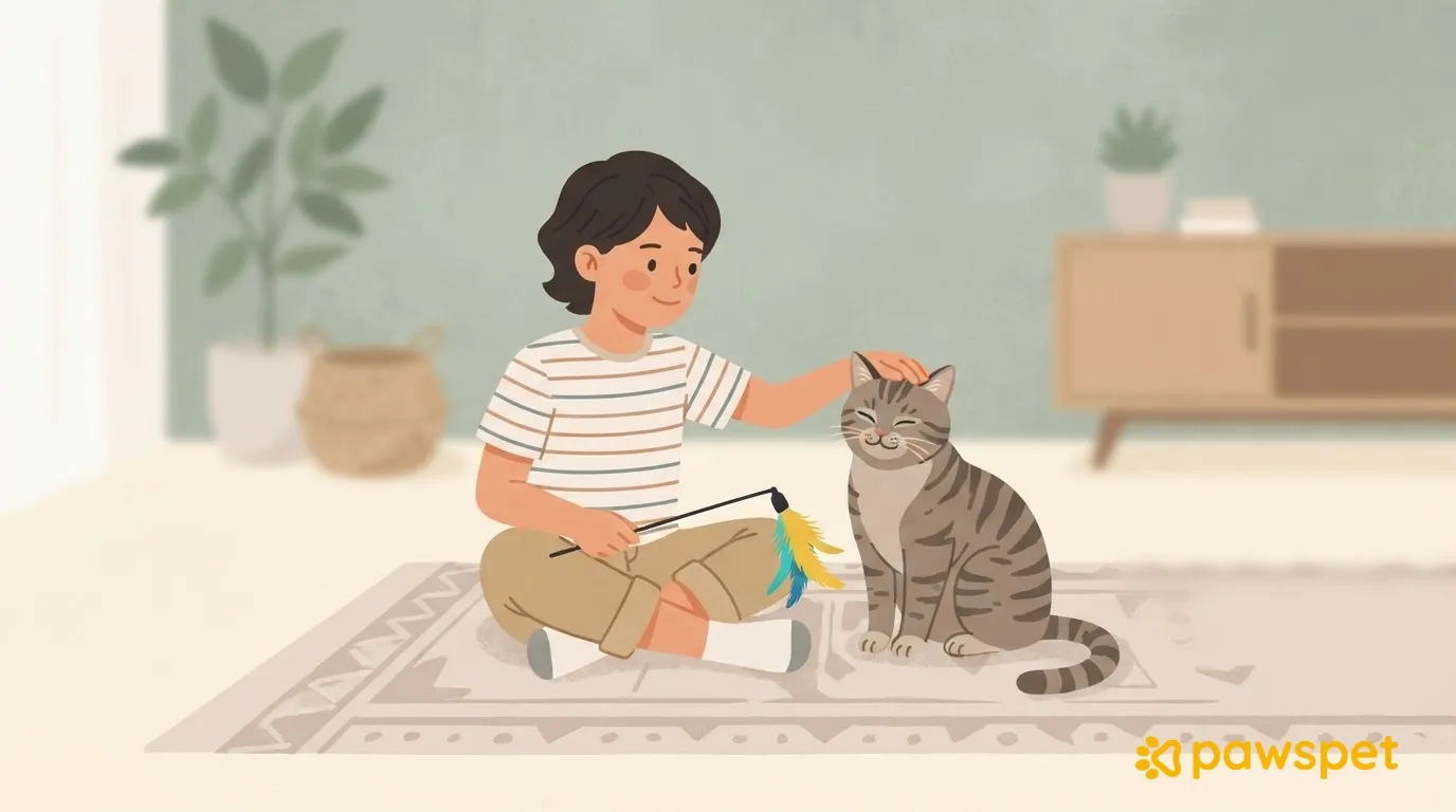Petting and Playing with a Cat: Simple Rules for Children