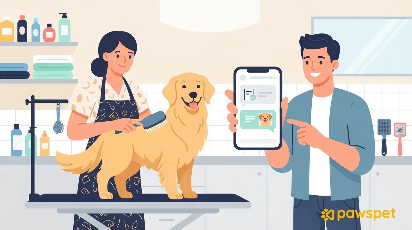Grooming booked on PawsPet: where to leave instructions for the groomer