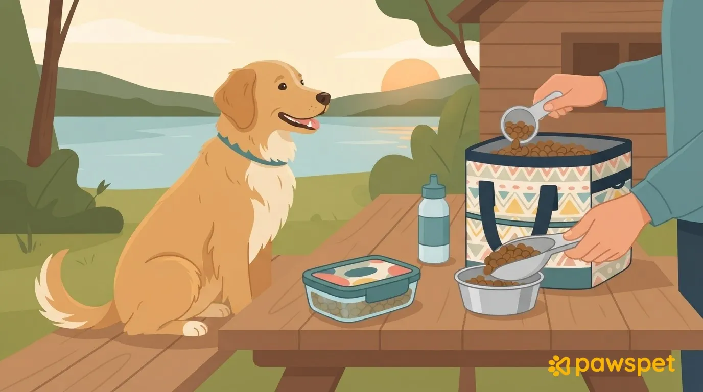 Dog meals on vacation: how much food to bring and how to manage it away from home