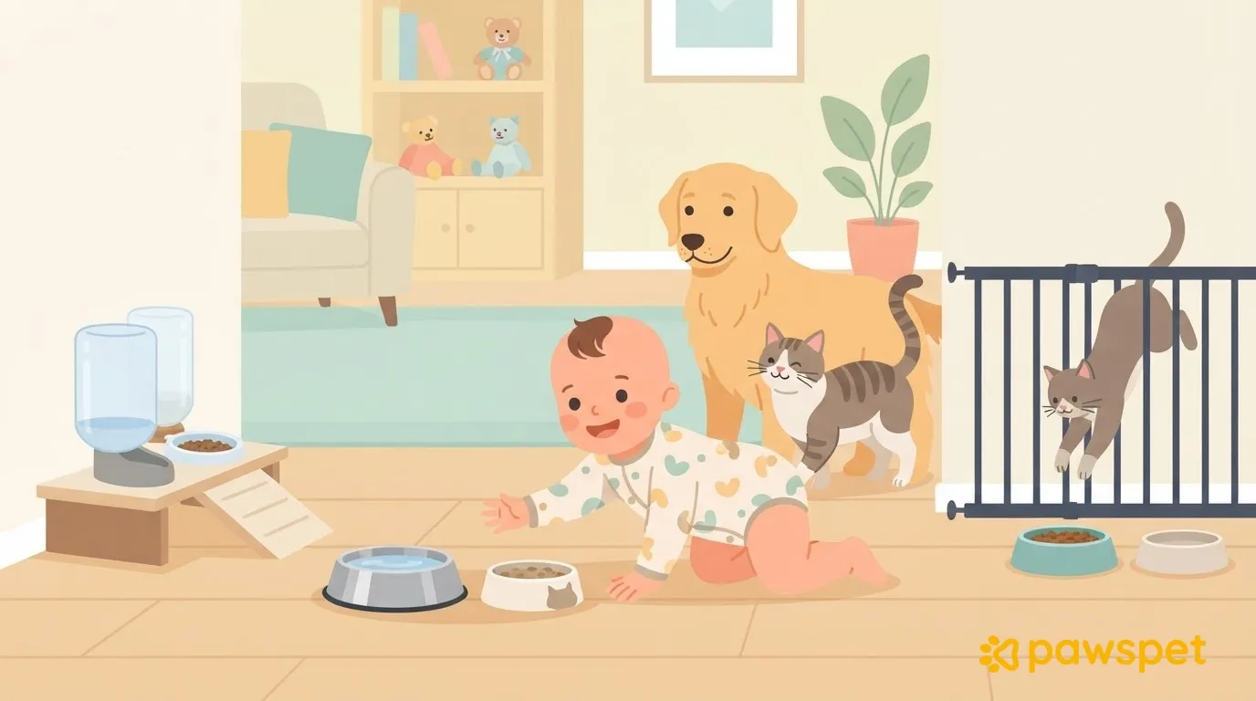 A Crawling Baby and Water Bowls: Where to Move Your Dog’s or Cat’s