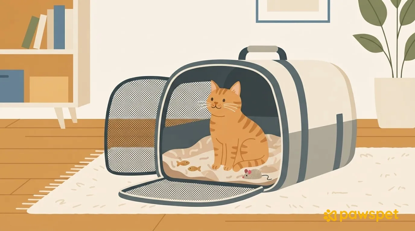 Cat Afraid of the Carrier: How to Build a Positive Association